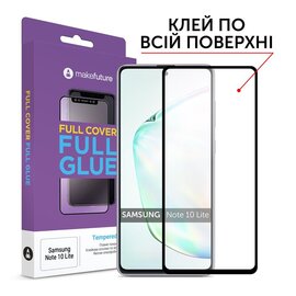 Зображення  Захисне скло MakeFuture для Samsung Galaxy Note 10 Lite SM-N770 Full Cover Full Glue, 0.33 mm - MGF-SN10L