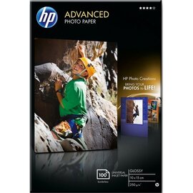 Изображение  Бумага HP 10x15cm Advanced Glossy Photo Paper, 100арк - Q8692A