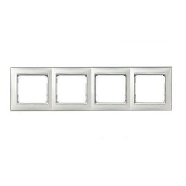 Зображення  Рамка для розетки Legrand Valena Classic frame 4-local Aluminium