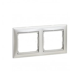Зображення  Рамка для розетки Legrand Valena Classic frame 2-local Aluminium