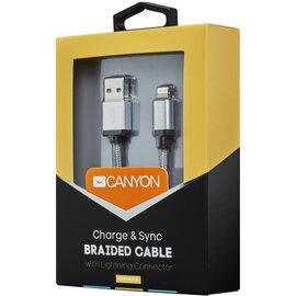 Изображение 3 Кабель Canyon USB - Lightning 1м, Dark Grey - CNS-MFIC3DG