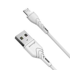 Зображення 2 Кабель Grand-X USB-microUSB, Cu, 3A, 1м, Fast Сharge, White - PM-03W