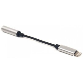 Изображение  Адаптер PowerPlant Lightning-Jack 3.5 мм, 0.1м Silver - CA910366
