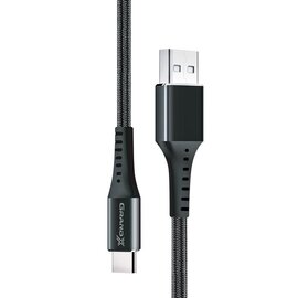 Изображение  Кабель Grand-X USB-USB Type-C, 3A, 1.2м, Fast Сharge, Black - FC-12B