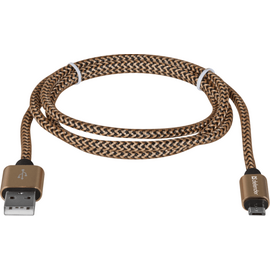 Изображение  Кабель Defender USB08-03T USB(AM)-MicroBM 1.0м Gold &ndash; 87800