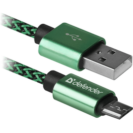 Изображение 2 Кабель Defender USB08-03T USB(AM)-MicroBM 1 м Green &mdash; 87804