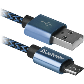 Изображение 2 Кабель Defender USB08-03T USB(AM)-MicroBM 1 м Blue &mdash; 87805