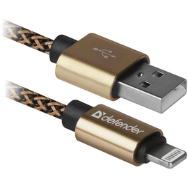 Изображение 2 Кабель Defender ACH01-03T USB(AM)-Lighting 1m, 2.1A Gold &mdash; 87806