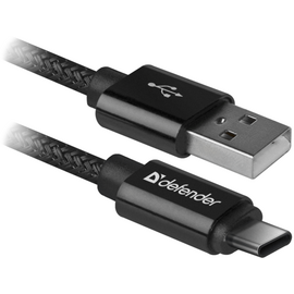 Изображение 2 Кабель Defender USB09-03T PRO USB2.0, AM-Type-C 1 м Black &mdash; 87814