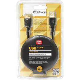 Зображення 3 Кабель Defender USB02-06PRO USB2.0 AM-AF 1.8м &mdash; 87429