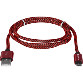 Изображение  Кабель Defender USB08-03T USB(AM)-MicroBM 1.0м Red &mdash; 87801