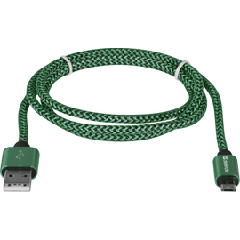 Изображение  Кабель Defender USB08-03T USB(AM)-MicroBM 1 м Green &mdash; 87804