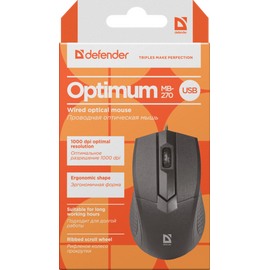 Изображение 2 Мышь Defender Optimum MB-270 USB Black — 52270