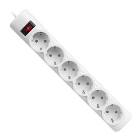 Зображення  Мережевий фільтр Defender DFS 155 5.0 м White &mdash; 99493 6 розеток, Довжина шнура: 5 м