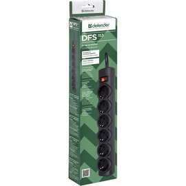 Зображення 2 Мережевий фільтр Defender DFS 153 3.0 м Black &mdash; 99495 6 розеток