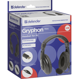 Изображение 4 Наушники Defender Gryphon 750U USB &mdash; 63752 с микрофоном