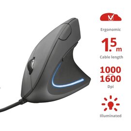 Изображение 6 Мышь Trust Verto Ergonomic Black &mdash; 22885