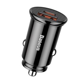 Зображення  Зарядний пристрій Baseus Circular USB, Type-C PD3.0, QC4.0, Black &mdash; CCALL-YS01