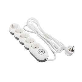 Зображення  Мережевий фільтр 2E 2E-U05VESM3W 3m White 5 розеток