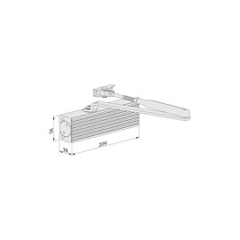 Изображение 4 Доводчик ECO Schulte TS-11 ЕN 2/3/4/5 верхний