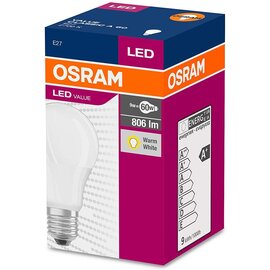 Зображення 2 LED лампочка Osram Led Value A60 8,5W 806Lm 2700К E27 на 85 лм/Вт