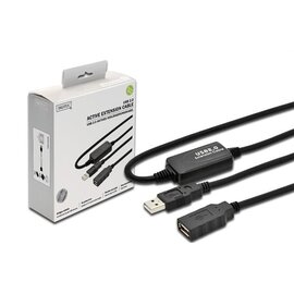 Зображення  Кабель Digitus USB 2.0 (AM/AF) 10.0m, Black &mdash; DA-73100-1