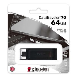 Зображення 3 USB флешка Kingston DataTraveler 70 Black 64GB USB 3.2 - DT70/64GB