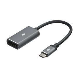 Зображення  Адаптер 2Е Type-C - DisplayPort, 0.2 м Alluminum &mdash; 2E-W1404