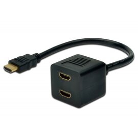 Зображення  Адаптер Assmann HDMI Y, 0.2 м, Black &mdash; AK-330400-002-S
