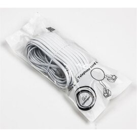 Изображение 3 Патч-корд телефонный Cablexpert TC6P4C-7.5M RJ11 (7.5 м) white