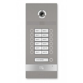 Зображення  Панель виклику BAS-IP BI-12FB Silver на 12 абонентів, Колір корпусу: сірий