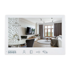 Зображення  Відеодомофон Seven DP-7571FHD White сенсорні кнопки, Колір корпусу: білий