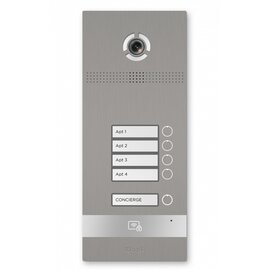 Зображення  Панель виклику BAS-IP BI-04FB Silver на 4 абонента, Колір корпусу: сріблястий