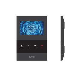 Изображение 3 Комплект видеодомофона Slinex SQ-04 Black + ML-16НR Black, Цвет (домофон + панель): черный + черный