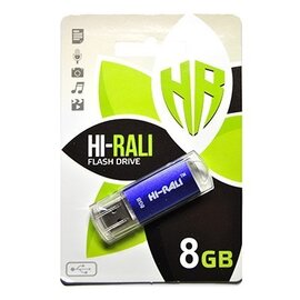 Зображення  Накопичувач USB Hi-Rali Rocket Series Blue 8GB USB 2.0 - HI-8GBVCBL