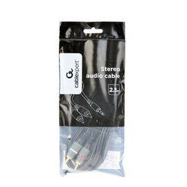 Зображення 2 Аудіо кабель Cablexpert 2хRCA-3.5 мм, 2.5 м, black - CCA-352-2.5M