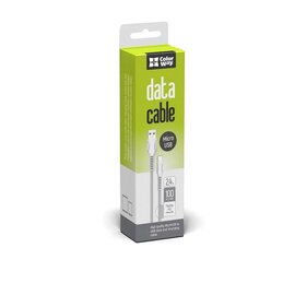 Зображення 3 Кабель ColorWay USB-microUSB (line-drawing), 2.4А, 1м, White &mdash; CW-CBUM028-WH