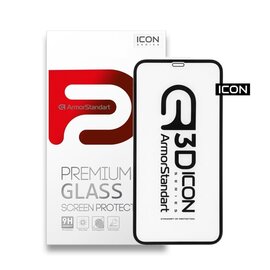 Зображення  Захисне скло Armorstandart Icon для Apple iPhone 11 Pro /XS/X Black, 0.33mm, 3D - ARM55720-GI3D-BK