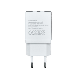 Зображення  Зарядний пристрій Florence (2xUSB 2A) White &mdash; FL-1021-WM