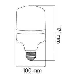 Зображення 2 LED лампочка Horoz Electric Torch-30 30W 6400K Е27 2400Lm на 240 Вт