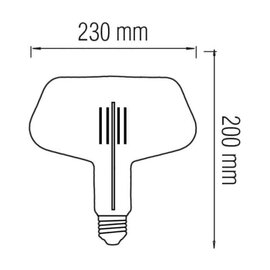Зображення 2 LED лампочка Horoz Electric Filament Ginza-XL 8W 2200K E27 620Lm Amber на 64 Вт