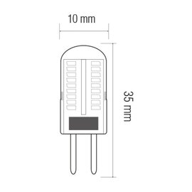 Изображение 2 Светодиодная LED лампа Horoz Electric Micro-2 1,5W 2700K G4 90Lm