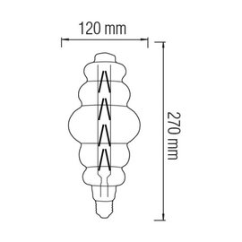 Изображение 2 Светодиодная лампа Horoz Electric Filament Origami 8W 2200K E27 620Lm Amber с цоколем E27