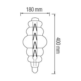 Изображение 2 LED лампа Horoz Electric Filament Origami-XL 8W 2200K E27 620Lm Amber на 64 Вт