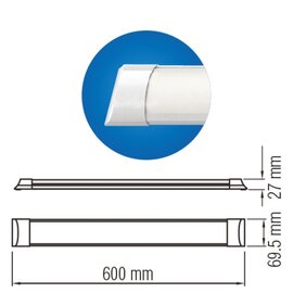 Изображение 2 Светодиодный LED светильник Horoz Electric Tetra-18 6400К White
