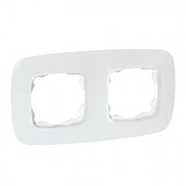 Зображення  Рамка для розетки Horoz Electric Ela Frame 2 White &mdash; 112-007-0012-010 двійна