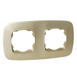 Зображення  Рамка для розетки Horoz Electric Ela Frame 2 Gold &mdash; 112-007-0012-030 двійна