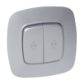 Зображення  Вимикач Horoz Electric Ela 2 Silver &mdash; 112-007-0016-020 прихованого монтажа