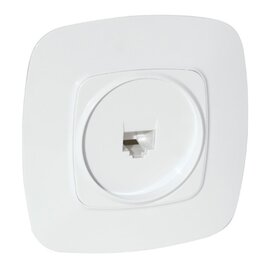 Зображення  Розетка Horoz Electric Ela 1 RJ45 White &mdash; 112-007-0011-010 прихованого типу