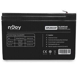 Зображення  Свинцево-кислотний акумулятор Njoy GPL09122F 12В, 9Ач
